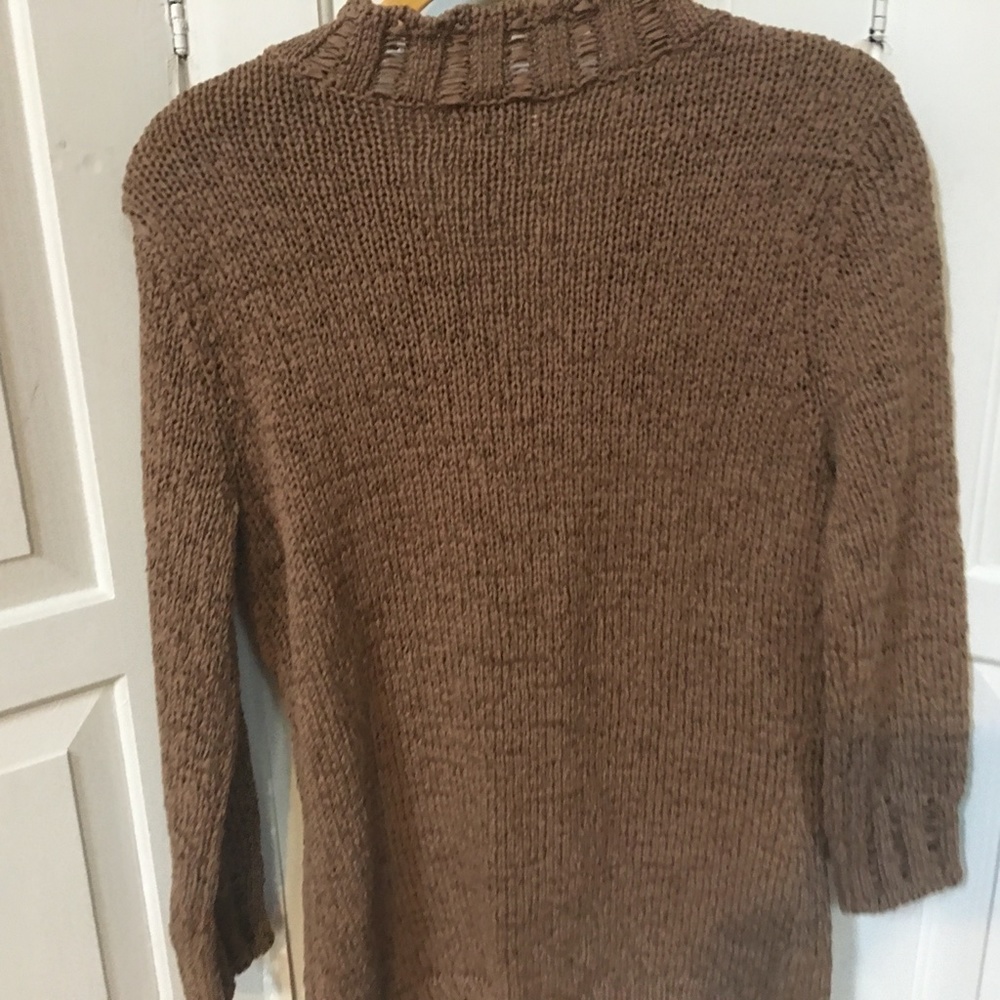 Cambridge Dry Goods Brown V-Neck Sweater - Picture 12 of 15